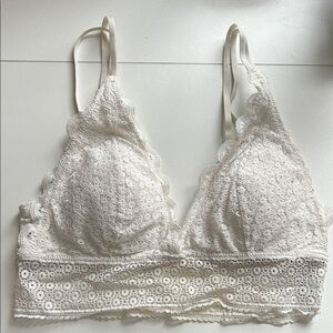 Aerie White Lace Bralette